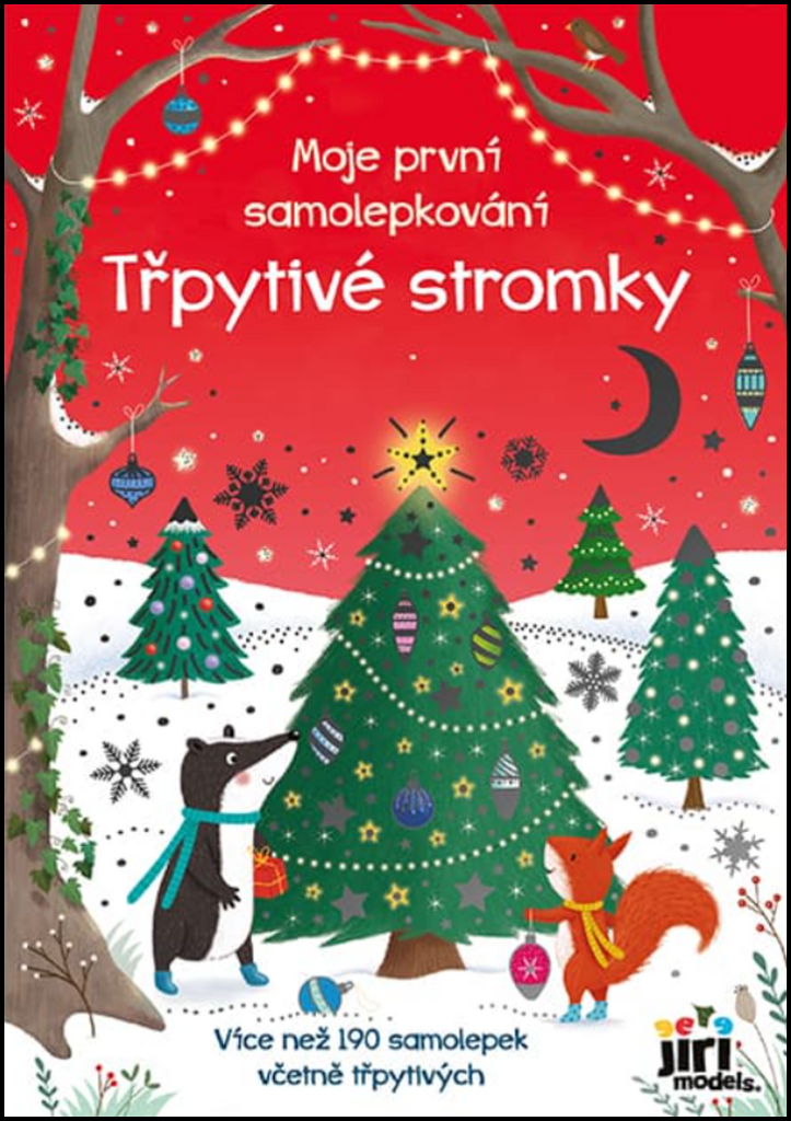 Třpytivé stromky - moje první samolepkování